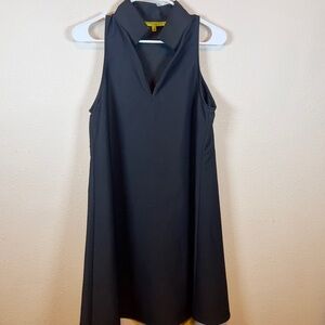 Chic Black Meredith Banzhoff Sleeveless Collared Mini Dress. Size S